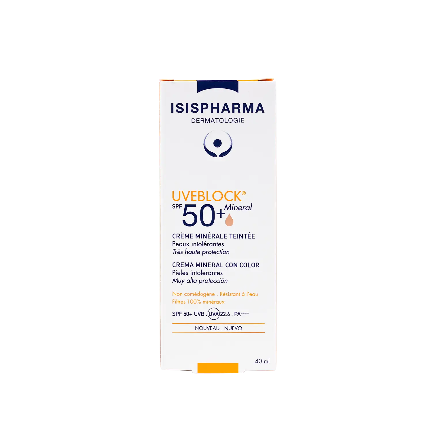 ISIS Pharma UVEBLOCK SPF50+ كريم معدني ملون 40 مل