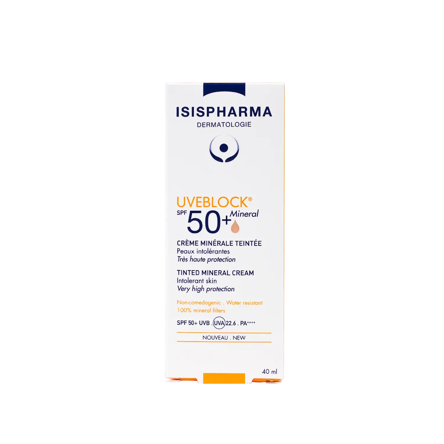 ISIS Pharma UVEBLOCK SPF50+ كريم معدني ملون 40 مل