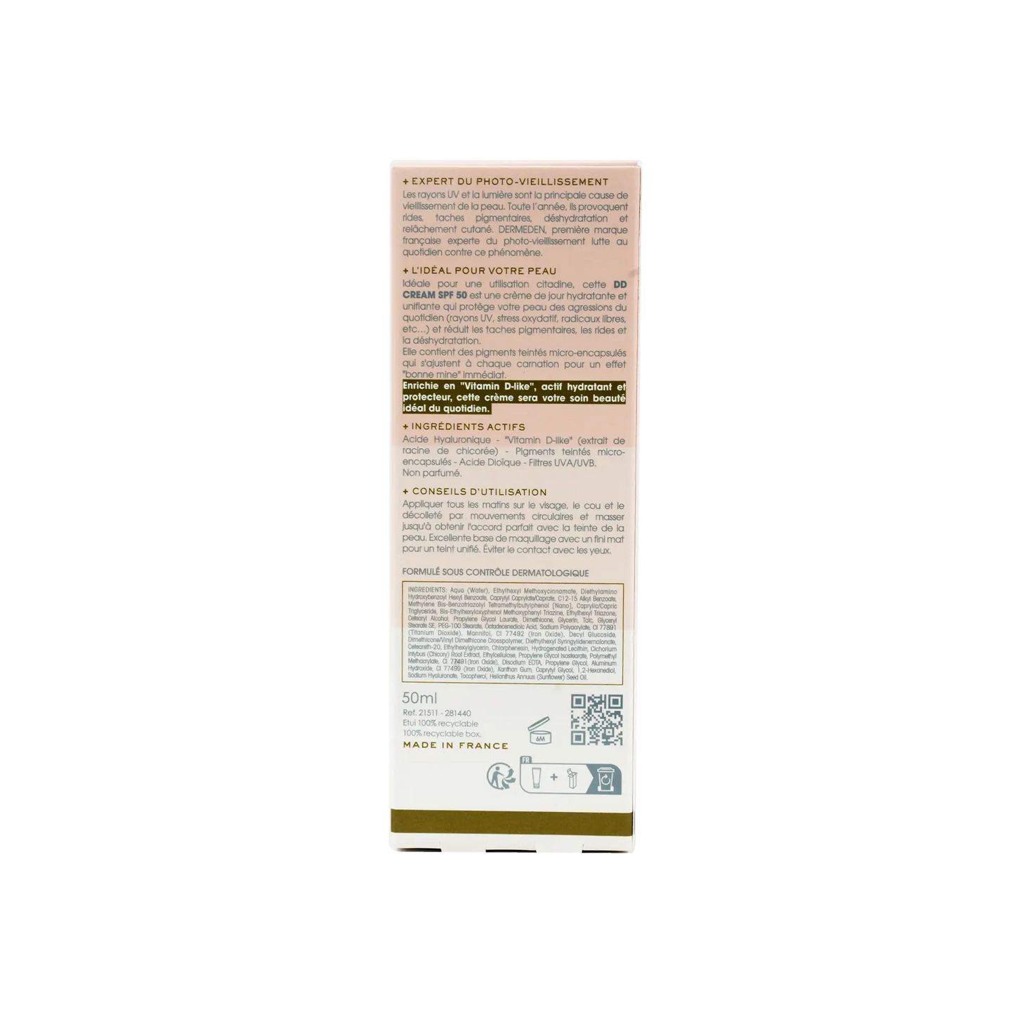 DERM EDEN DD UNIVERSAL CREAM SPF50 50ML - MEDIUM