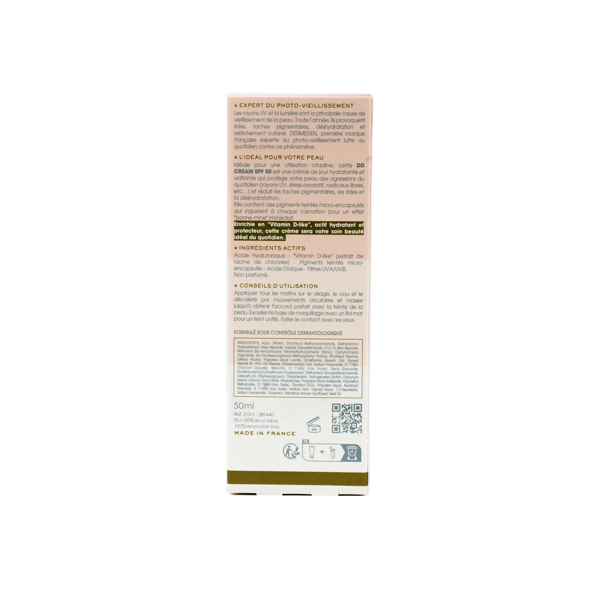 DERM EDEN DD كريم عالمي بعامل حماية 50 (50 مل) - متوسط