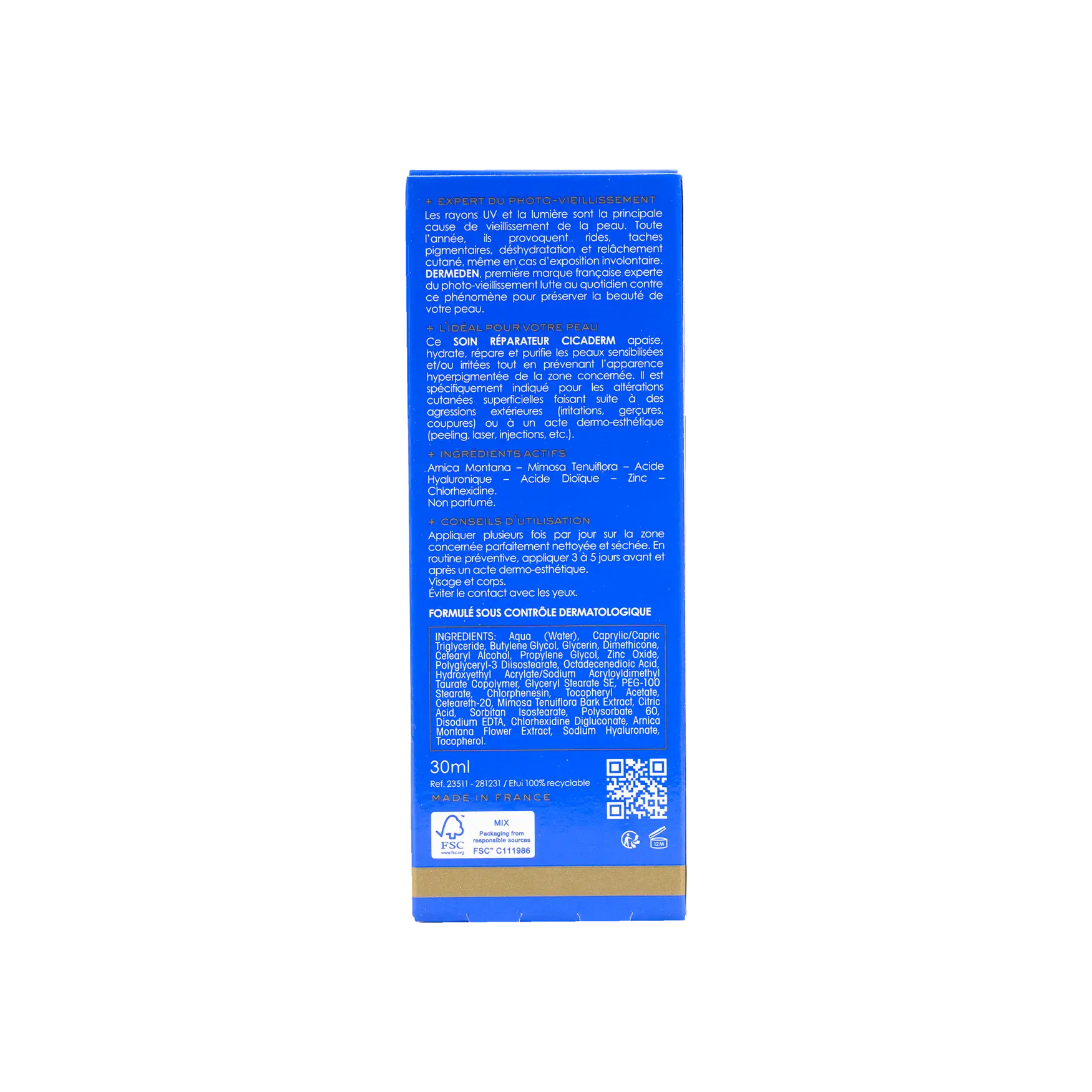 DERM EDEN SPECIFIC PROTOCOLE CICADERM REPAIR CARE 30ML