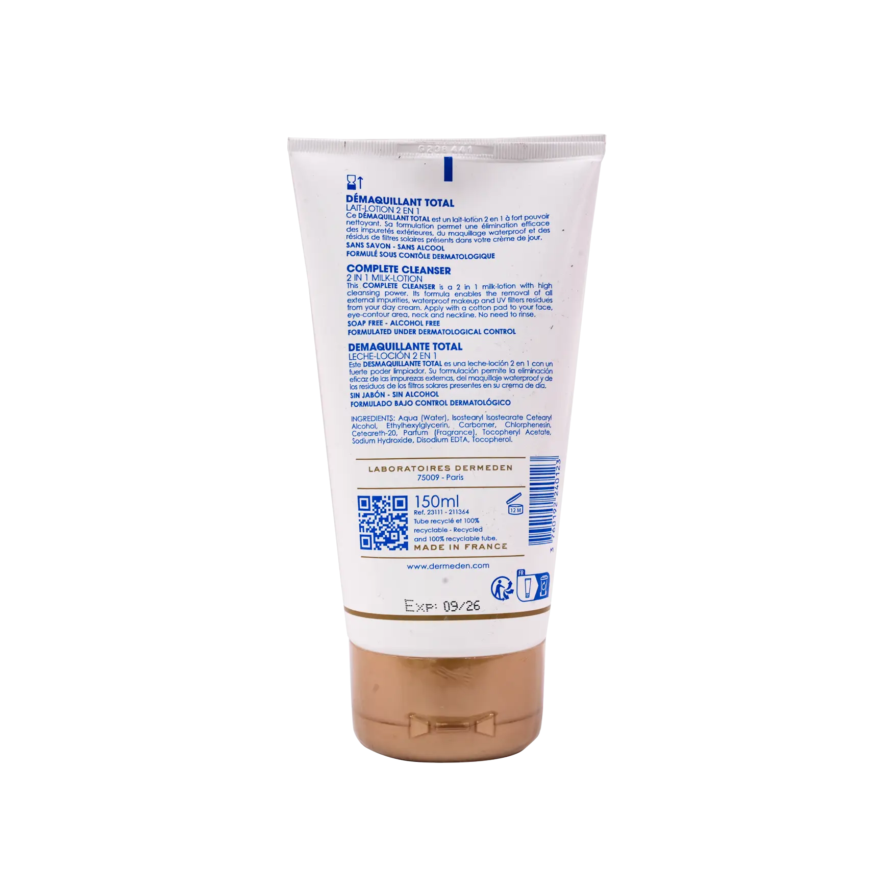 DERM EDEN COMPLETE CLEANSER 2 IN 1 حليب منظف 150 مل