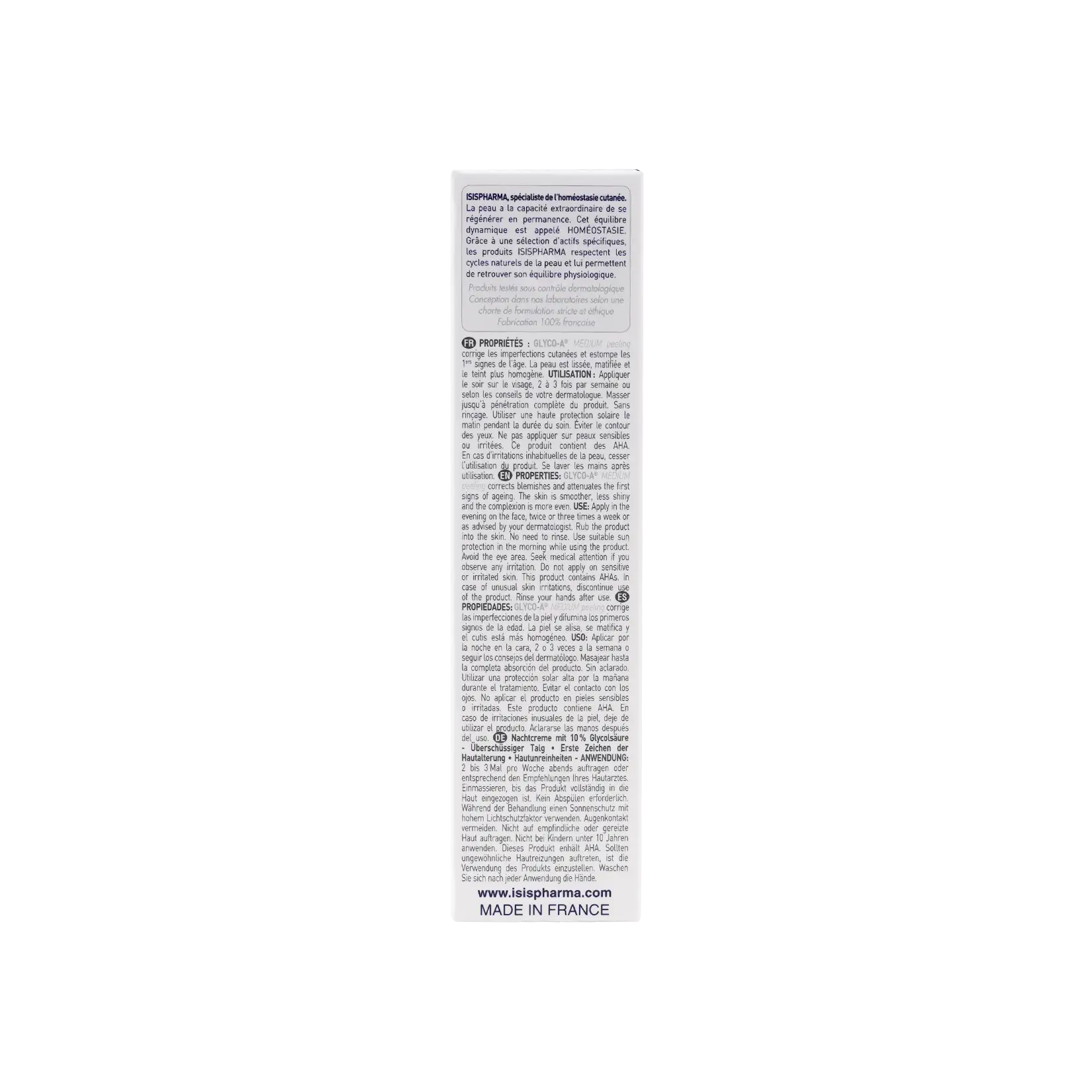 ISIS Pharma Glyco-A Medium Peeling 10% كريم تقشير ليلي 30 مل
