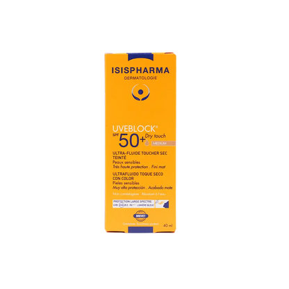 ISIS Uveblock Spf50+Tinted Dry Touch Fluid 40ml-Medium