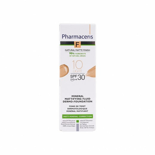 Pharmaceris F Mineral Mattifying Foundation SPF30 Shade 10 Light 30ml
