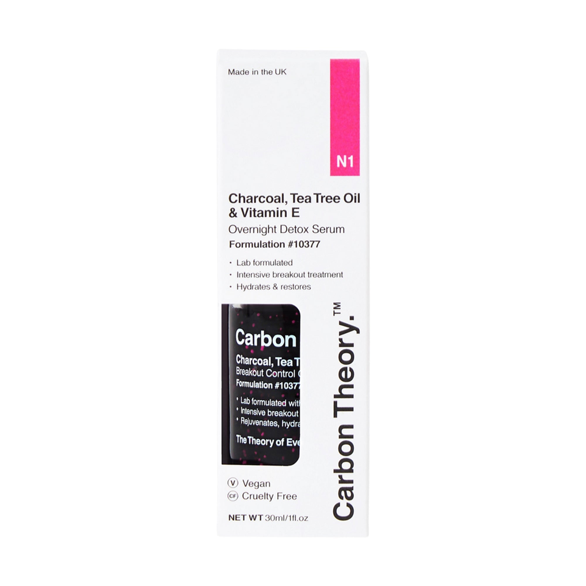 Charcoal, Tea Tree Oil & Vitamin E Overnight Detox Serum