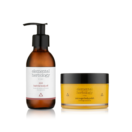 Elemental Herbology-Zest Scrub & Body Oil Duo