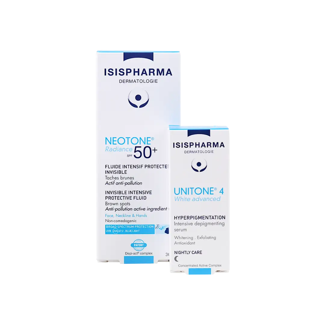 ISIS Pharma Unitone 4 Serum + Neotone SPF 50+-مجموعة