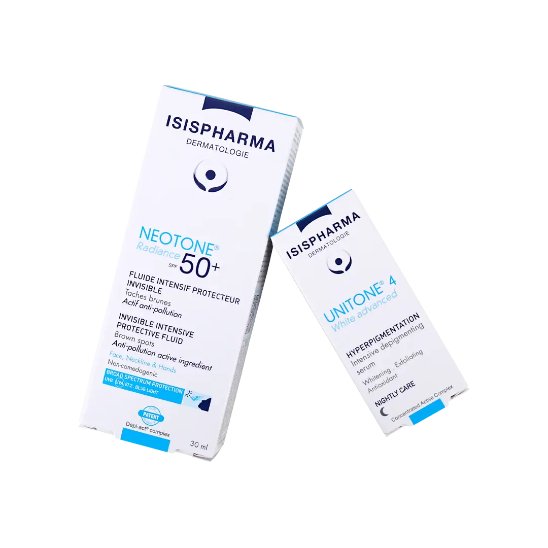 ISIS Pharma Unitone 4 Serum + Neotone SPF 50+-مجموعة