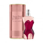 Jean Paul Gaultier perfume bottle and packaging on a white background
