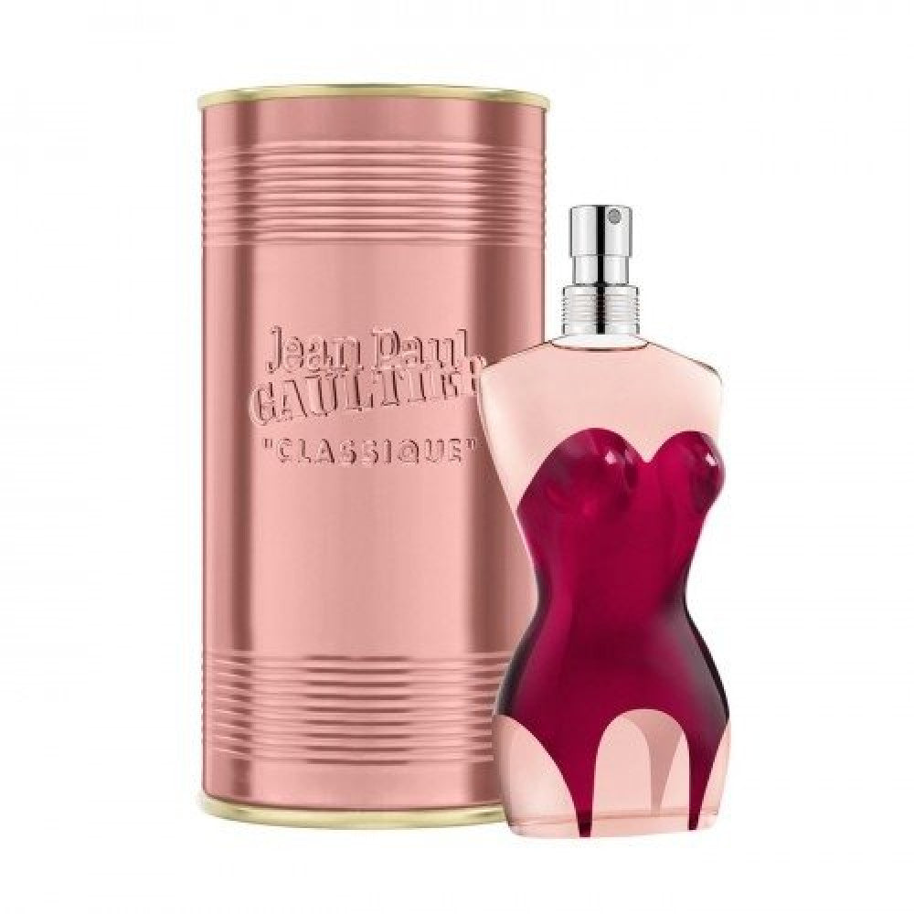 Jean Paul Gaultier perfume bottle and packaging on a white background