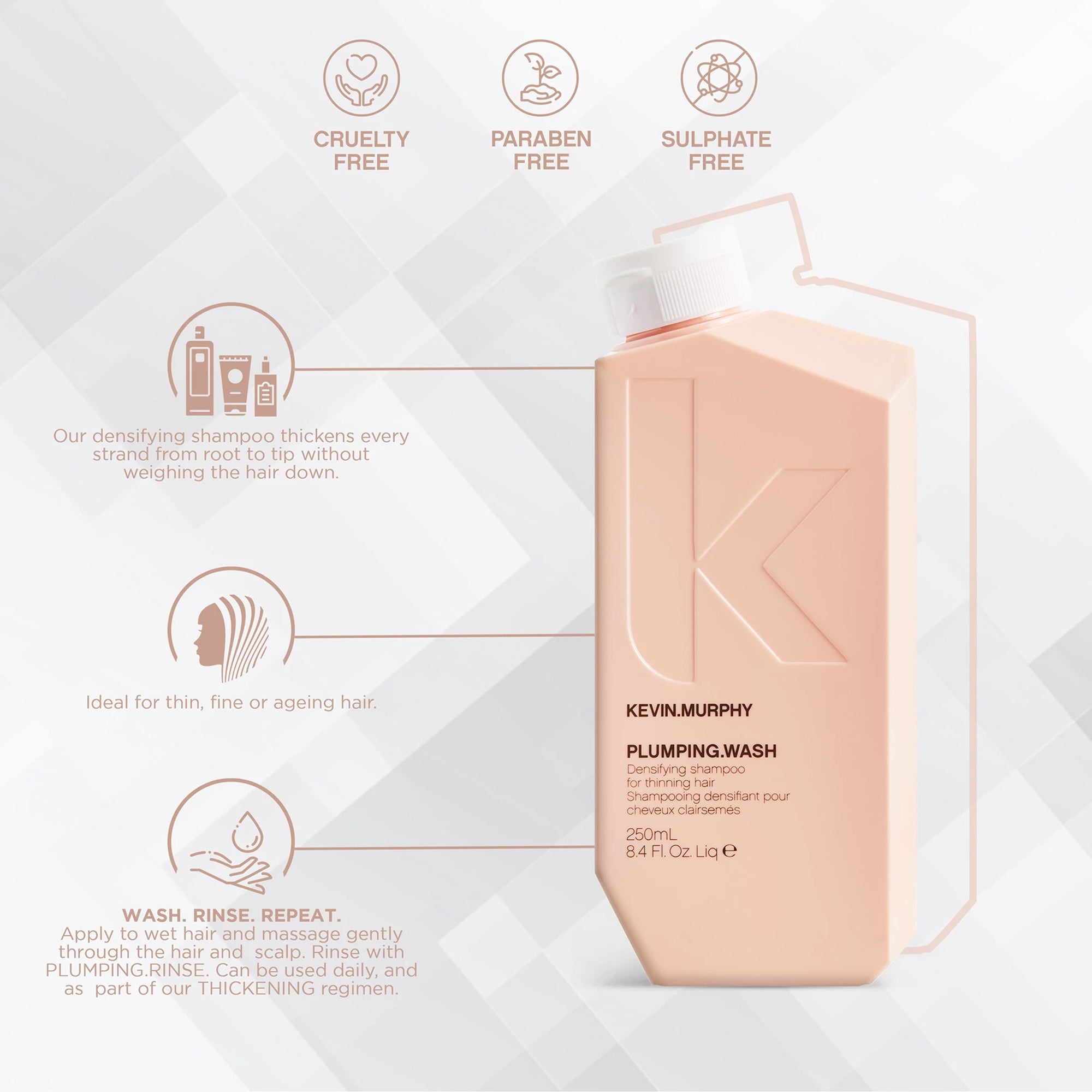 Plumping.Wash شامبو مكثف للشعر الخفيف