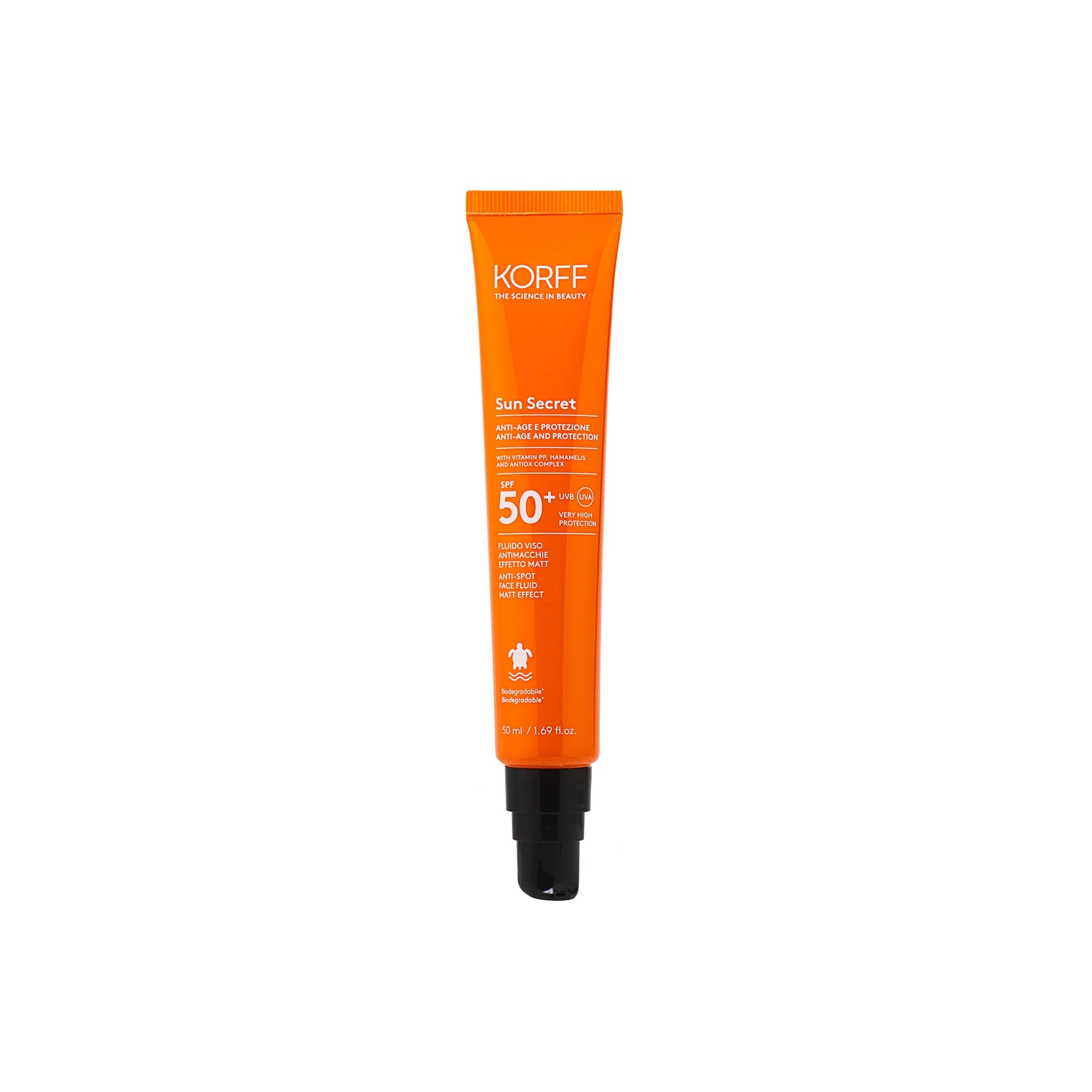 سَن سيكريت سائل للوجه مضاد للبقع ومضاد للمعان بعامل حماية +SPF 50