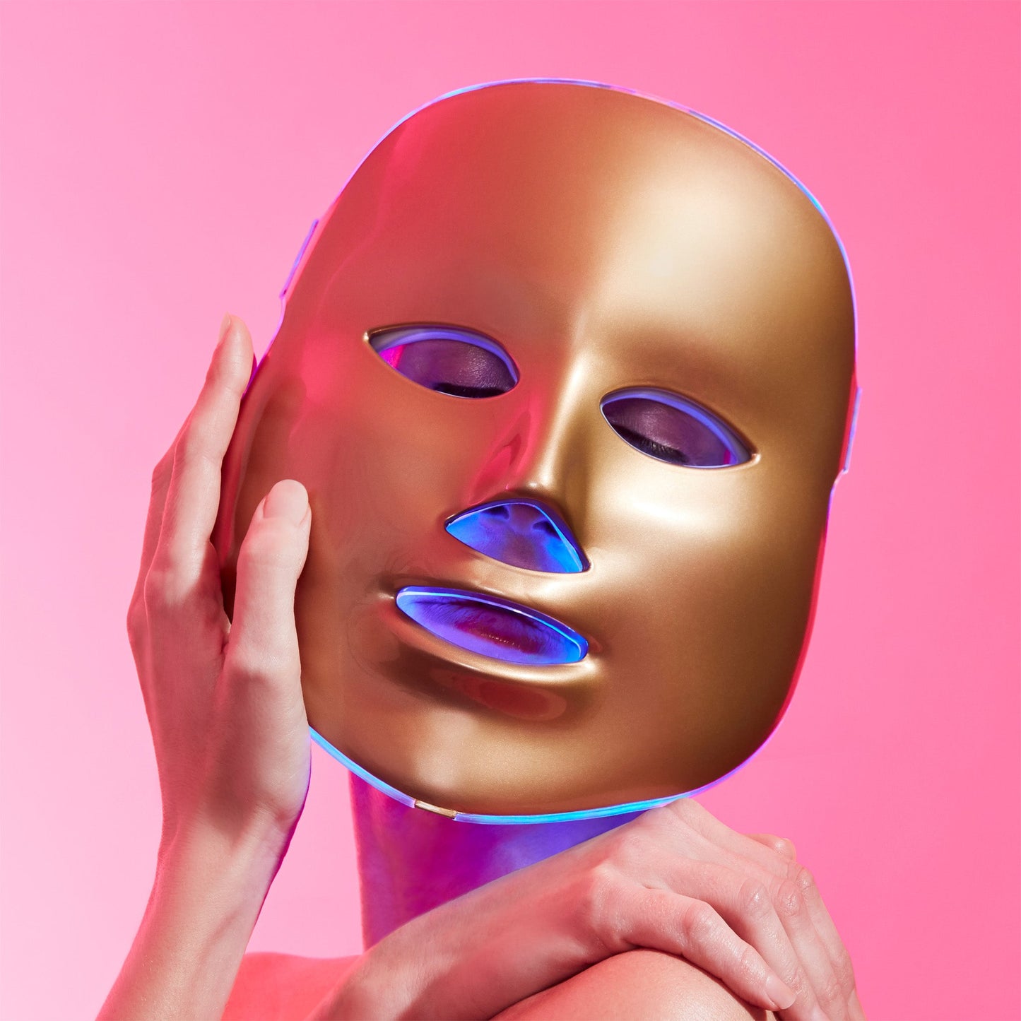 LIGHT-THERAPY GOLDEN FACIAL TREATMENT DEVICE