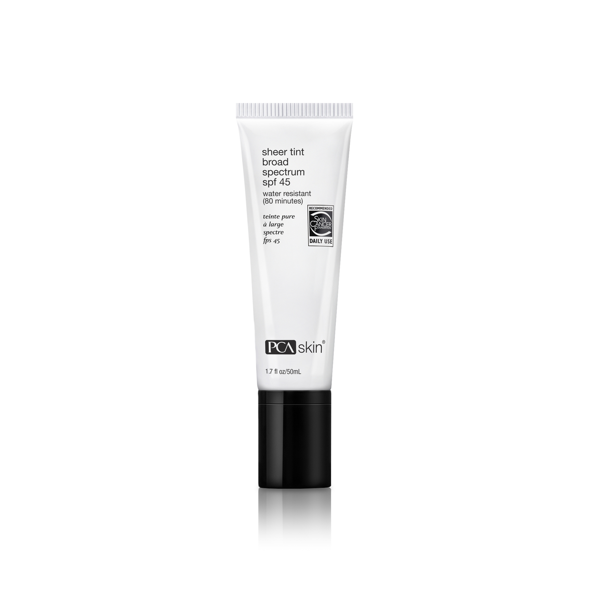 واقي شمسي ملون واسع الطيف بعامل حماية SPF45 ضد الأشعة فوق البنفسجية UVA/UVB