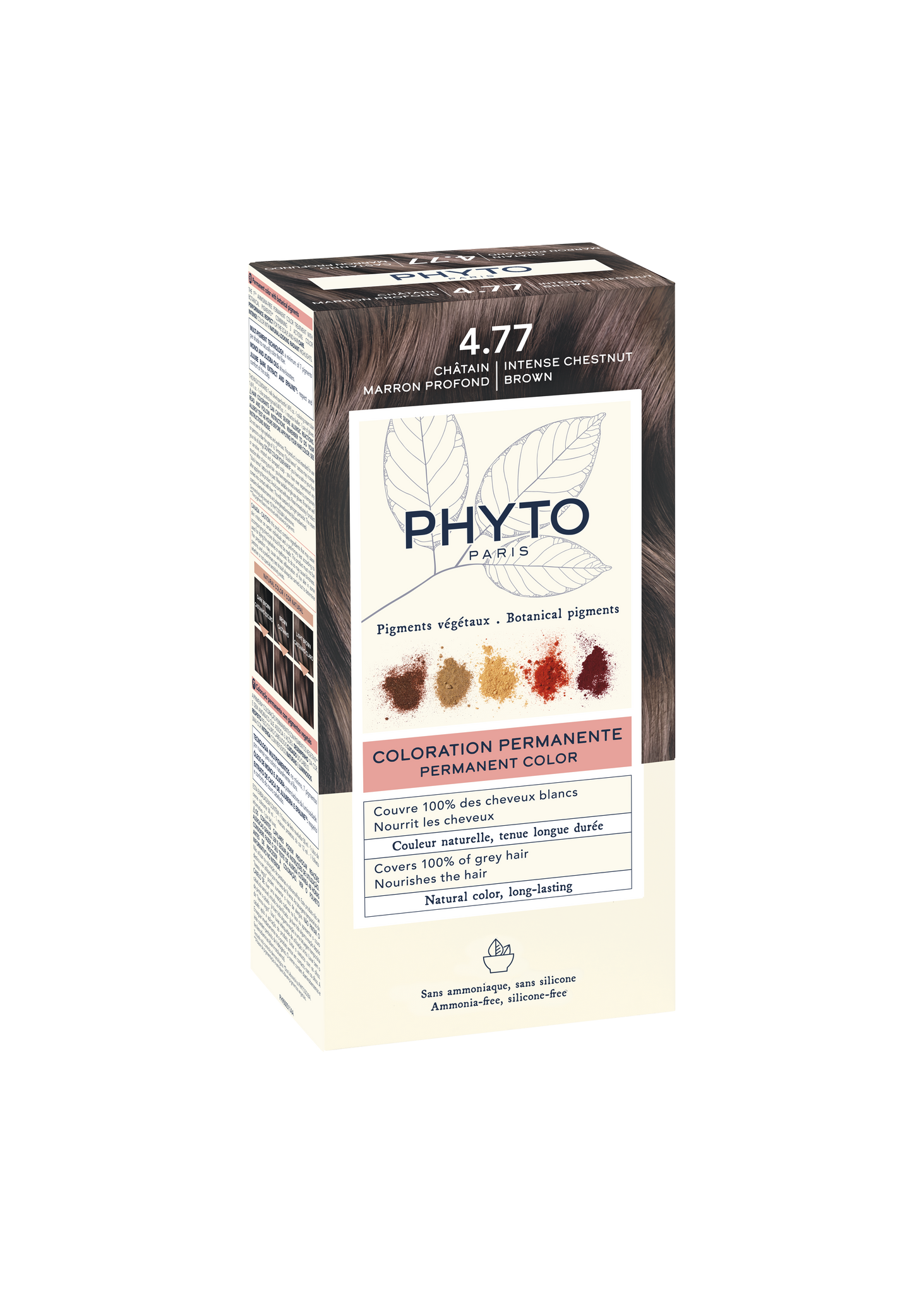 Phyto Permanent Hair Color NO.4.77 - Intense Chestnut Brown