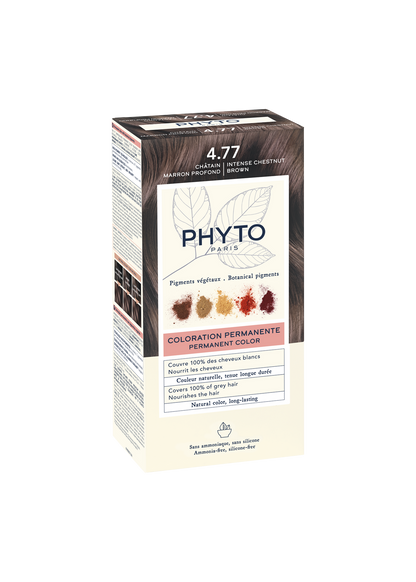 Phyto Permanent Hair Color NO.4.77 - Intense Chestnut Brown