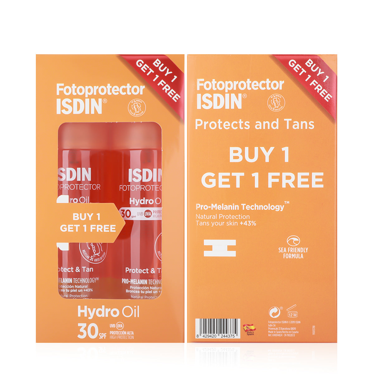 Isdin SPF 30 Protect and Tan Hydro Oil 1+1 Offer