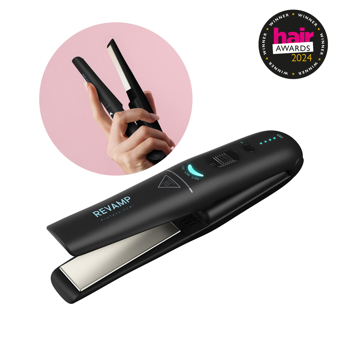 Revamp - Liberate Cordless Compact Hair - Straightener - Black
