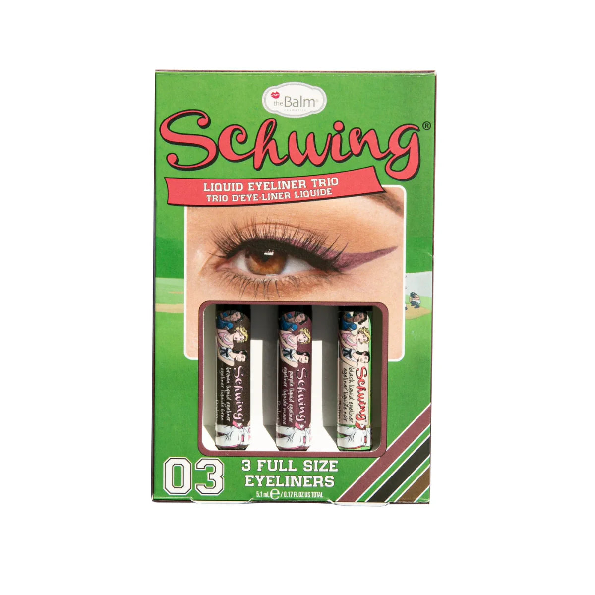 The Balm - محدد العيون السائل Schwing® Holiday Trio (بنفسجي/بني/أسود)