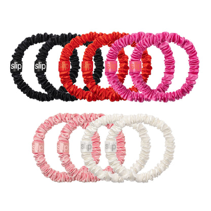 JEAN BON BON - MIXED SILK SCRUNCHIE SET - 5 PACK