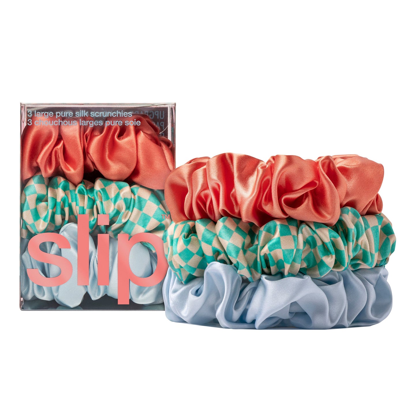 LARGE SCRUNCHIES - SET OF 3 - SEA MIST