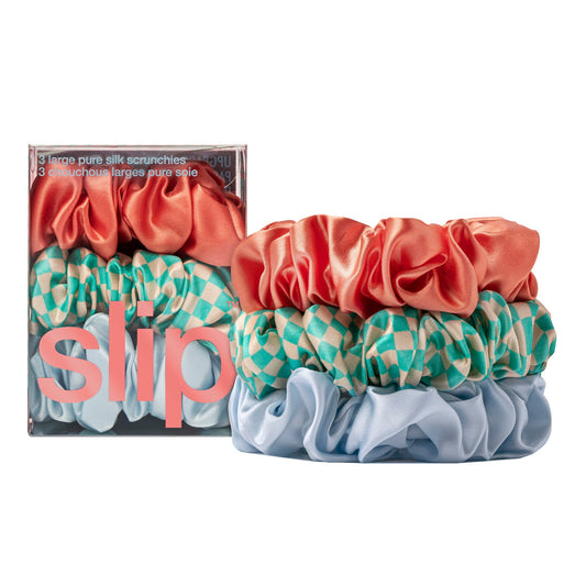 LARGE SCRUNCHIES - SET OF 3 - SEA MIST