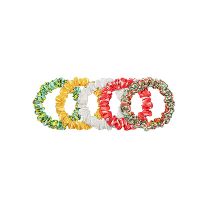 MIDI SCRUNCHIES - SET OF 5 - AMALFI