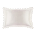 QUEEN PILLOWCASE SCALLOPED EDGED - WHITE