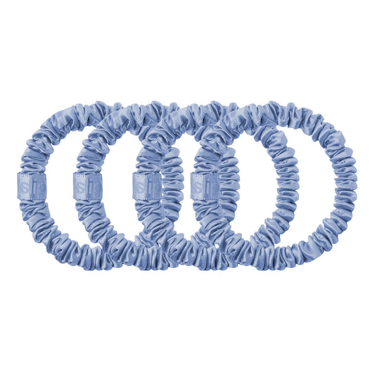 SKINNY SCRUNCHIES - SET OF 4 - CORNFLOWER