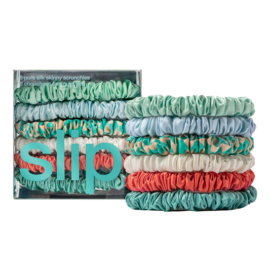 SKINNY SCRUNCHIES - SET OF 6 - SEABREEZE