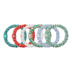 SKINNY SCRUNCHIES - SET OF 6 - SEABREEZE