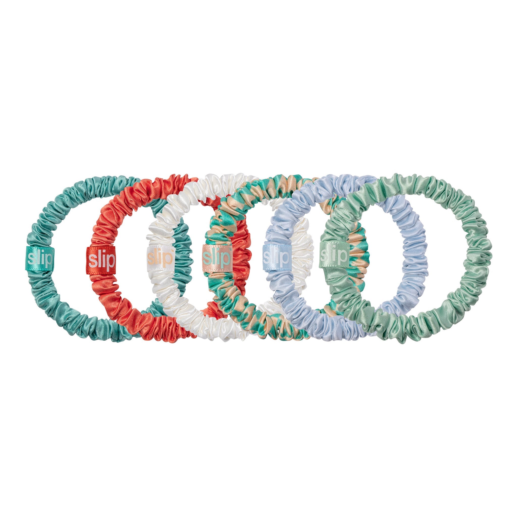 SKINNY SCRUNCHIES - SET OF 6 - SEABREEZE