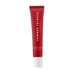 Red lip butter balm tube with 'Summer Fridays' branding on a white background