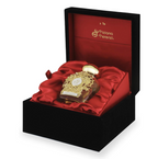 Tiziana Terenzi Velorum Gold perfume bottle in a red satin-lined box 