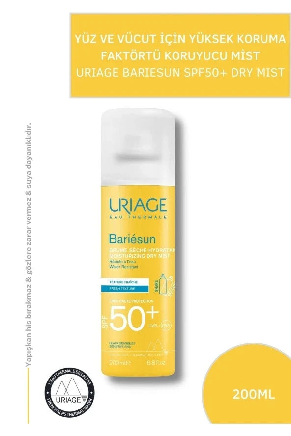 Uriage Bariesun Dry Mist SPF50+ Body Spray 200ml