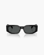 VERSACE Black Irregular Sunglasses For Men L