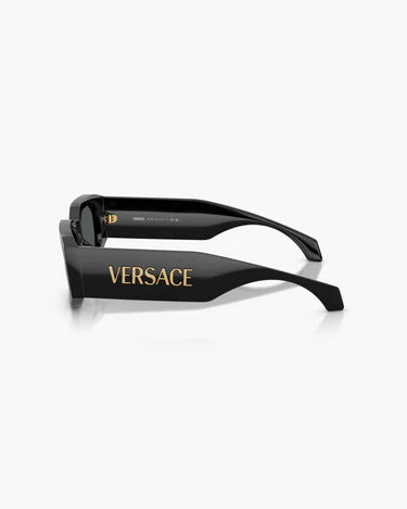 VERSACE Black Irregular Sunglasses For Men L