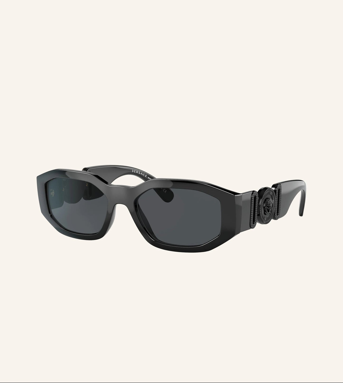 VERSACE Black Irregular Sunglasses -Size 53