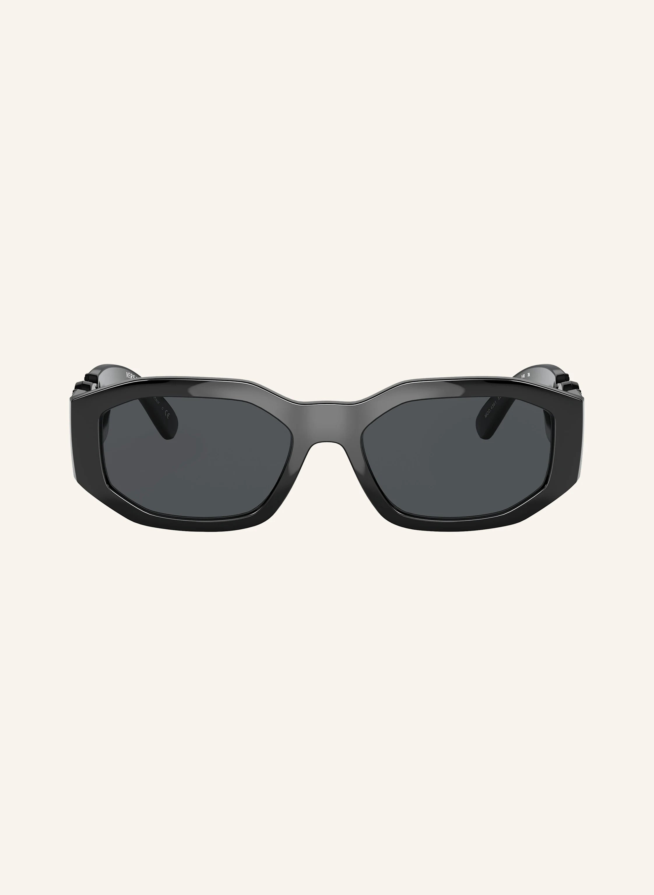VERSACE Black Irregular Sunglasses -Size 53