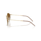 Ray-Ban RB0103S Gold & Brown Sunglasses- Size 53