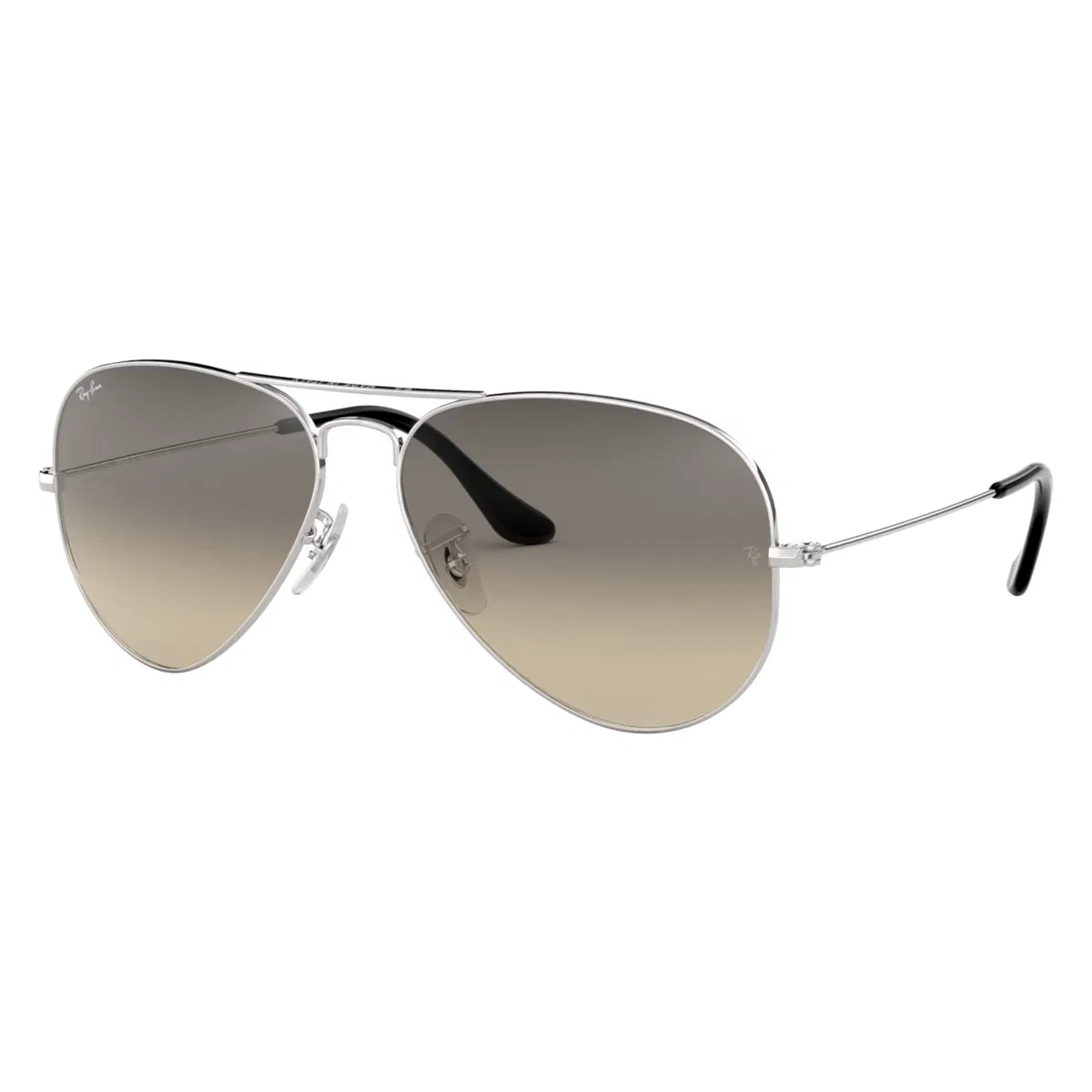 Ray-Ban Aviator Silver & gradient Grey Sunglasses- Size 58