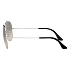 Ray-Ban Aviator Silver & gradient Grey Sunglasses- Size 58