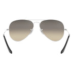 Ray-Ban Aviator Silver & gradient Grey Sunglasses- Size 58