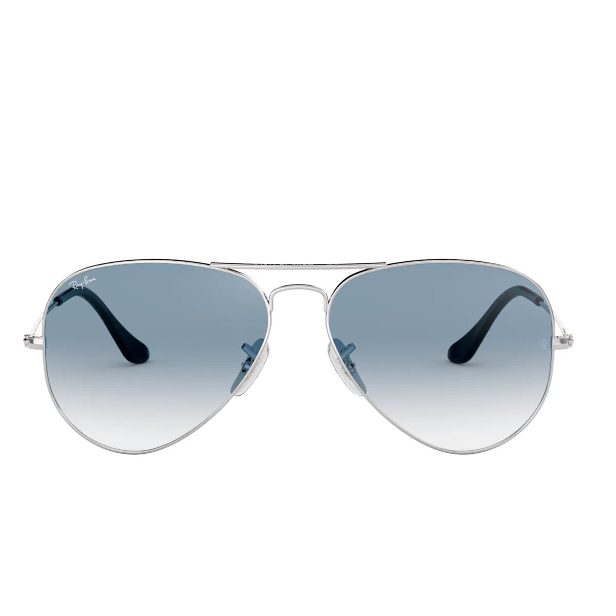 Ray-Ban Aviator Silver & Light Blue Sunglasses-Size 58