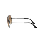 Ray-Ban Aviator Gunmetal &Light Brown Sunglasses -Size 58