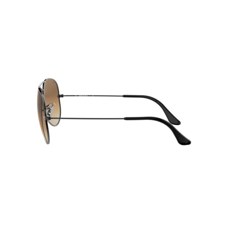 Ray-Ban Aviator Gunmetal & Light Brown Sunglasses-Size 55