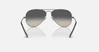 Ray-Ban Aviator Gunmetal & Grey Sunglasses-Size 55
