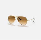Ray-Ban Aviator Gold & Brown Sunglasses- Size 58