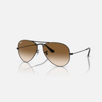 Ray-Ban Aviator  Black & Brown Sunglasses -Size 58